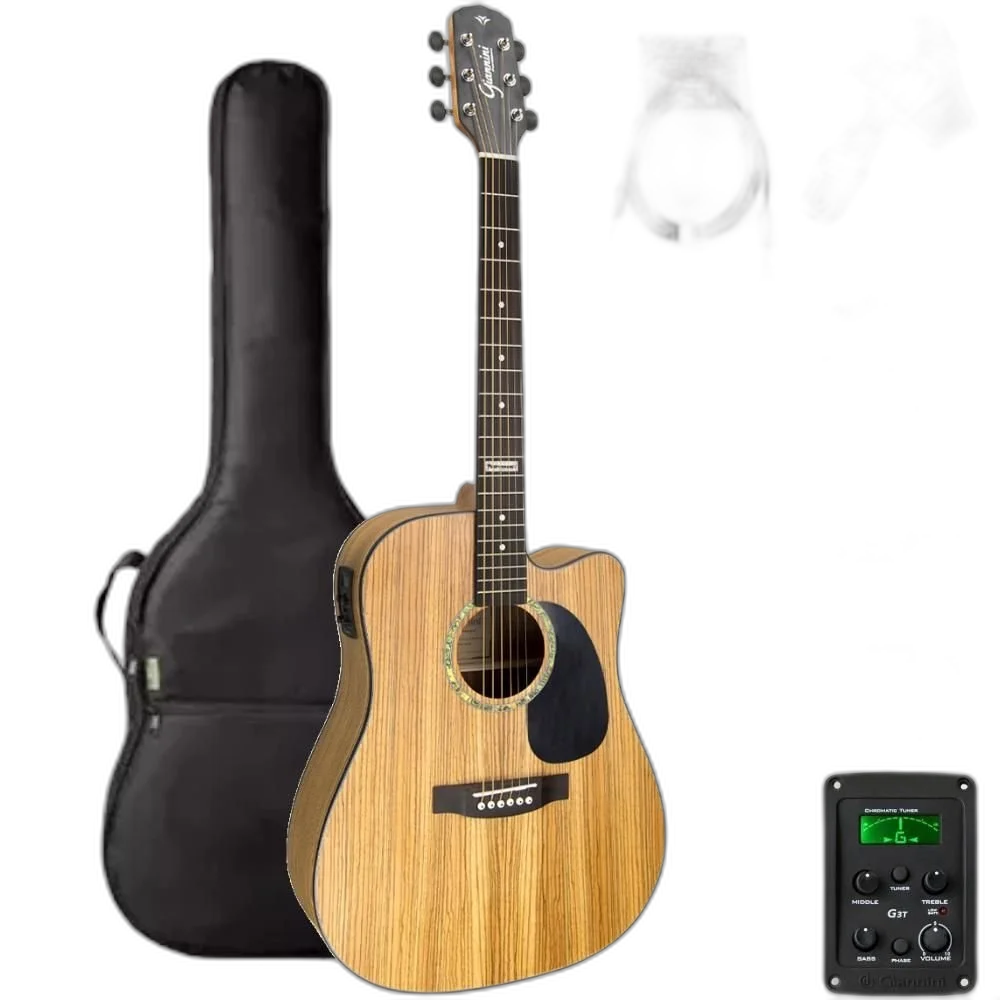 Violão Giannini Folk Aço GF1D Natural Zebra (ZW) + KIT4L