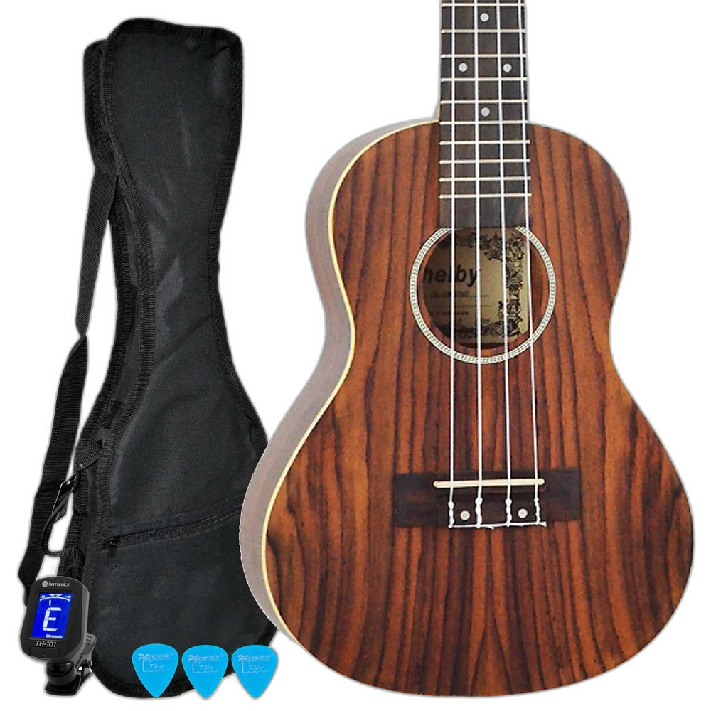 Kit Ukulele Concerto Acústico Su23r Stnt Rosewood Shelby Completo
