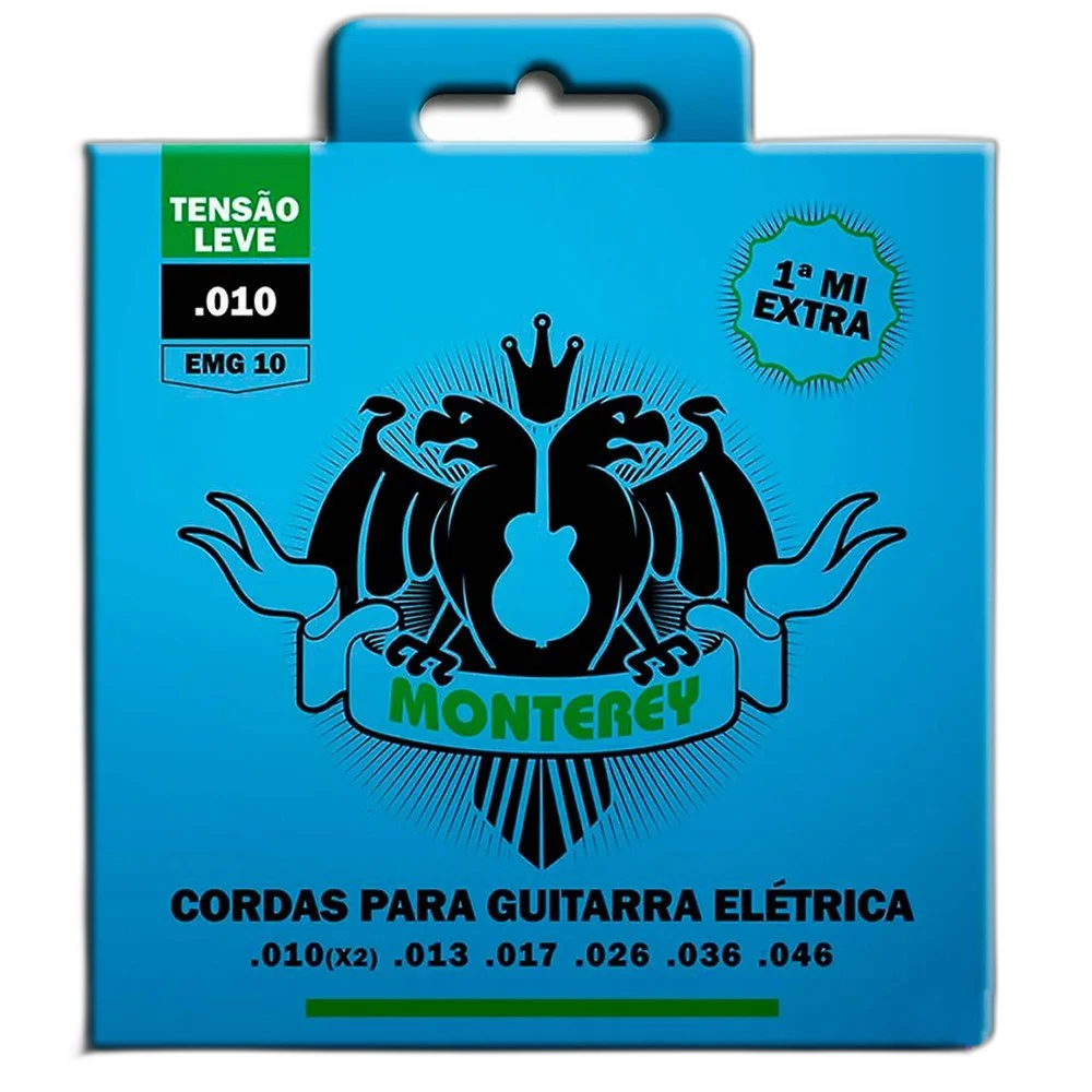 Encordoamento Para Guitarra 010 Monterey Emg10 - Solez