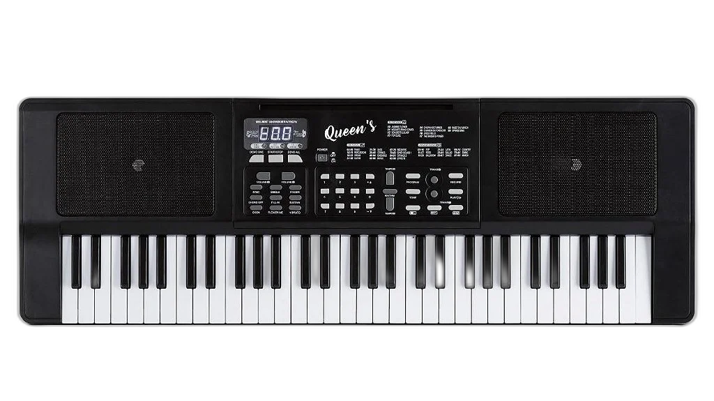 Teclado Queens Max 61 Teclas Multi Funções Com Fonte