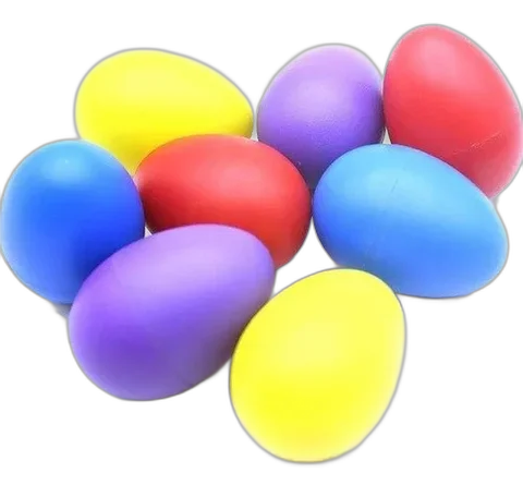 Kit 3 Ganza Ovinho Colorido Torelli Percussão Chocalho Eggs