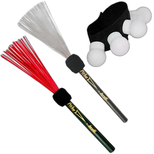 Kit Vassourinhas Torelli Para Cajon Pithy Nylon Aço + Canela