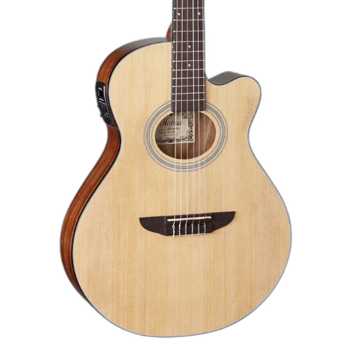 Violão Hofma HMN298 Mini Jumbo Flat Cutway cpt Ativo - stnt