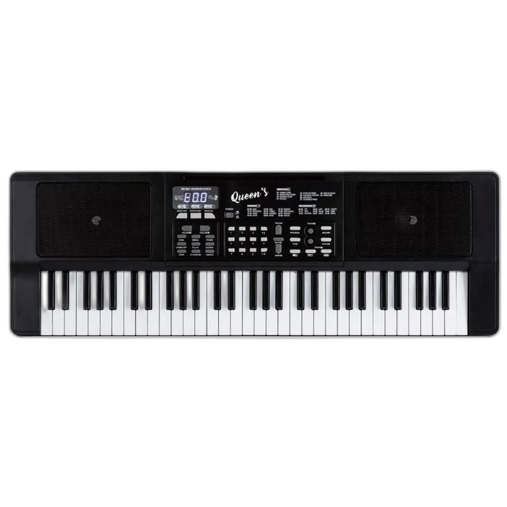 Teclado Iniciante Queens D184557 61 Teclas Com Microfone