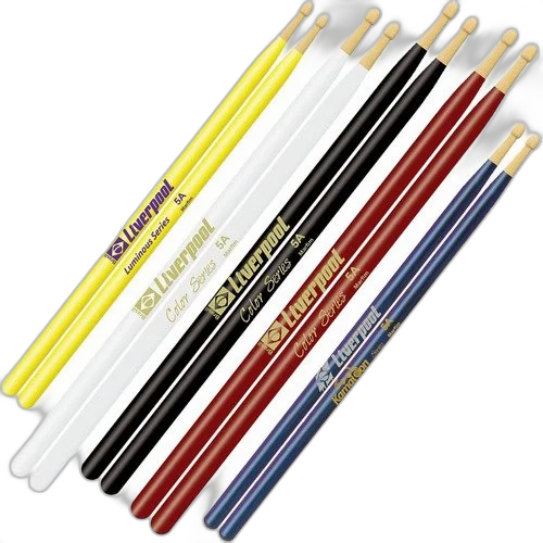 Kit 5 Par De Baquetas 7a Color Luminous Kamaleon Liverpool