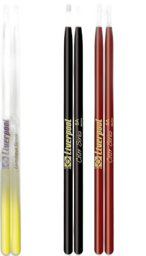 Kit 5 Par De Baquetas 7a Color Luminous Kamaleon Liverpool