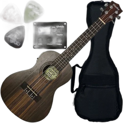 Kit Ukulele Concerto Elétrico C/ Equalizador Shelby Su23re