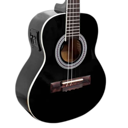 Cavaquinho Eletroacústico Giannini Start CS14 EP Black BK com Tampo American Cherry Braço Okoume Escala Laurel 19 Trastes