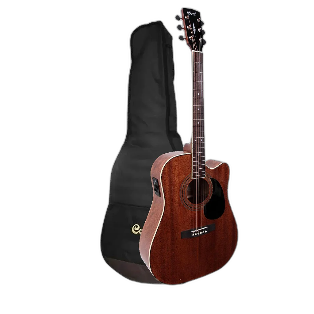 Violão Eletroacústico Cort Ad 880ceda Op/b Aço Mahogany Com Bag