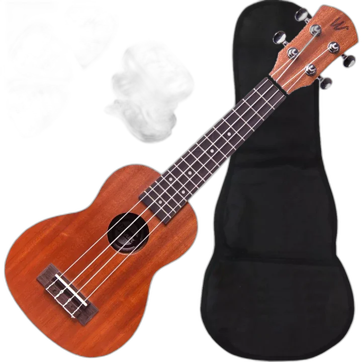 Kit Ukulele Winner Soprano 21 Sapele Palhetas Afinador Bag