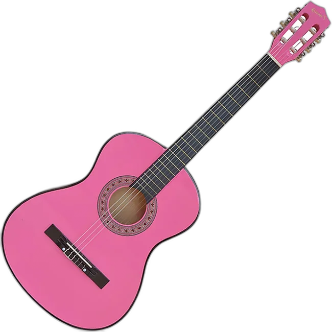 Violão Acústico Popstar De Nylon Rosa Queens