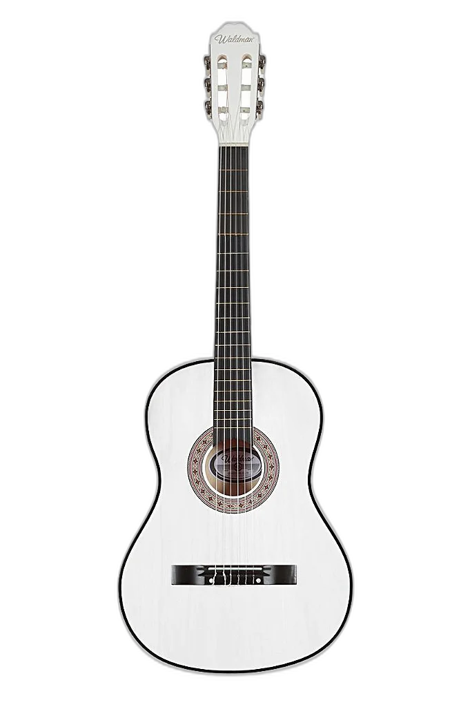 Kit Violão Acústico Queens Popstar Branco Cordas Aço 38