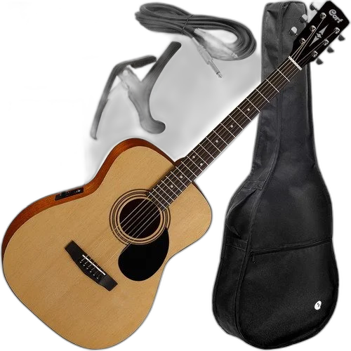 Kit Violão Eletroacústico Cort Standard Af510e Abeto Op Nt