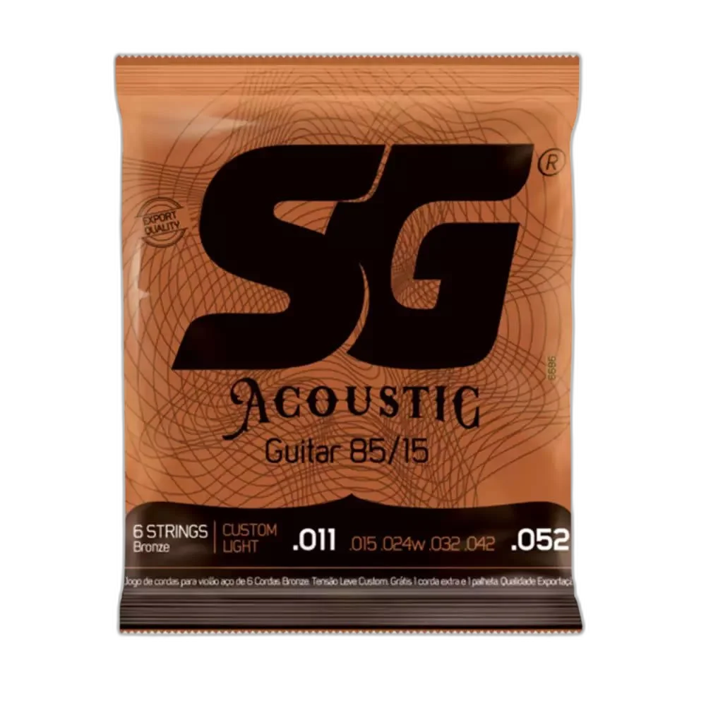 Encordoamento 0.11 P/ Violão Aço Bronze Custom Light Sg 6686
