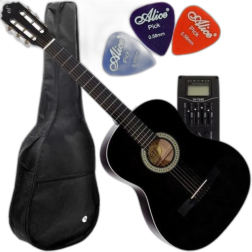 Kit Violão Giannini Elétrico Canhoto Eq 4 Bandas S14 Eq Bk