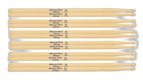 Liverpool 6 Pares Baquetas Ame Hickory 7a Pta Madeira Hy7am