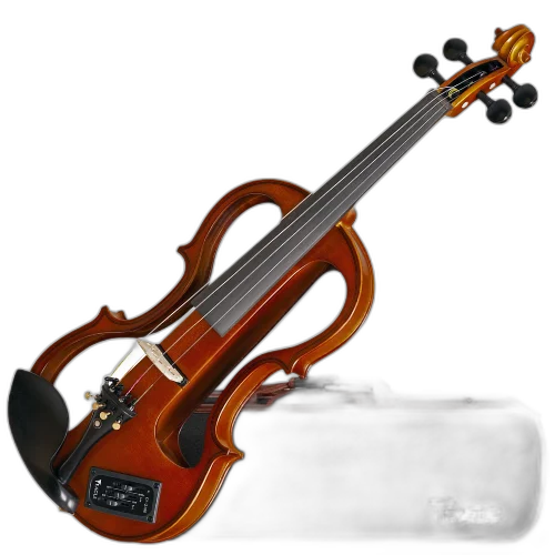 Violino Elétrico Eagle EV-744 4/4 com Captador Piezo Equalizador 2 Bandas Arco Breu Espaleira Estojo e Fone