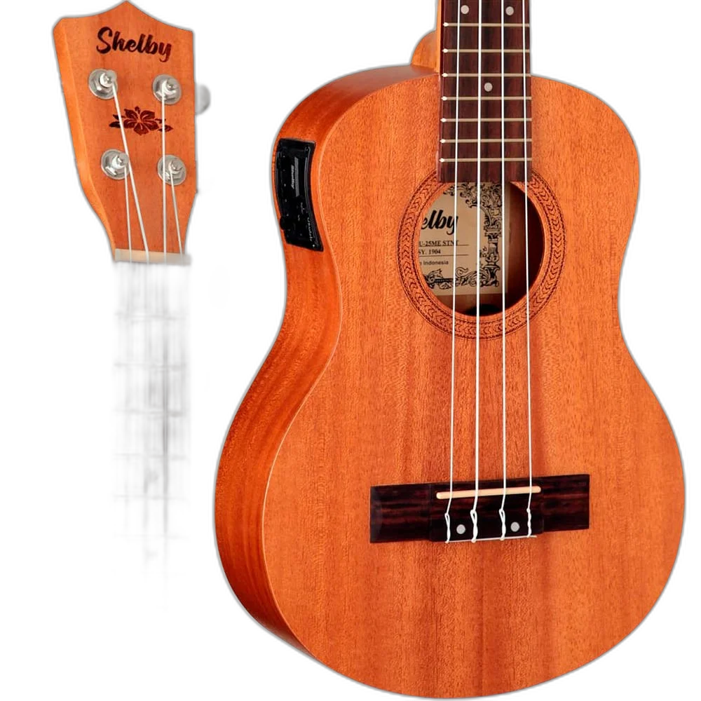 Ukulele Elétrico Tenor Shelby SU25ME STNT Fosco Natural