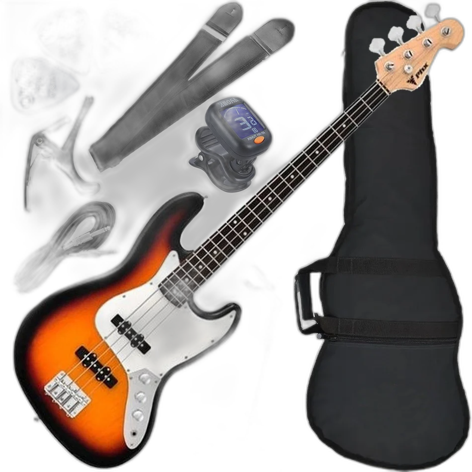 Kit Contrabaixo PHX JB 3TS Jazz Bass 4 Cordas Sunburst Bx02