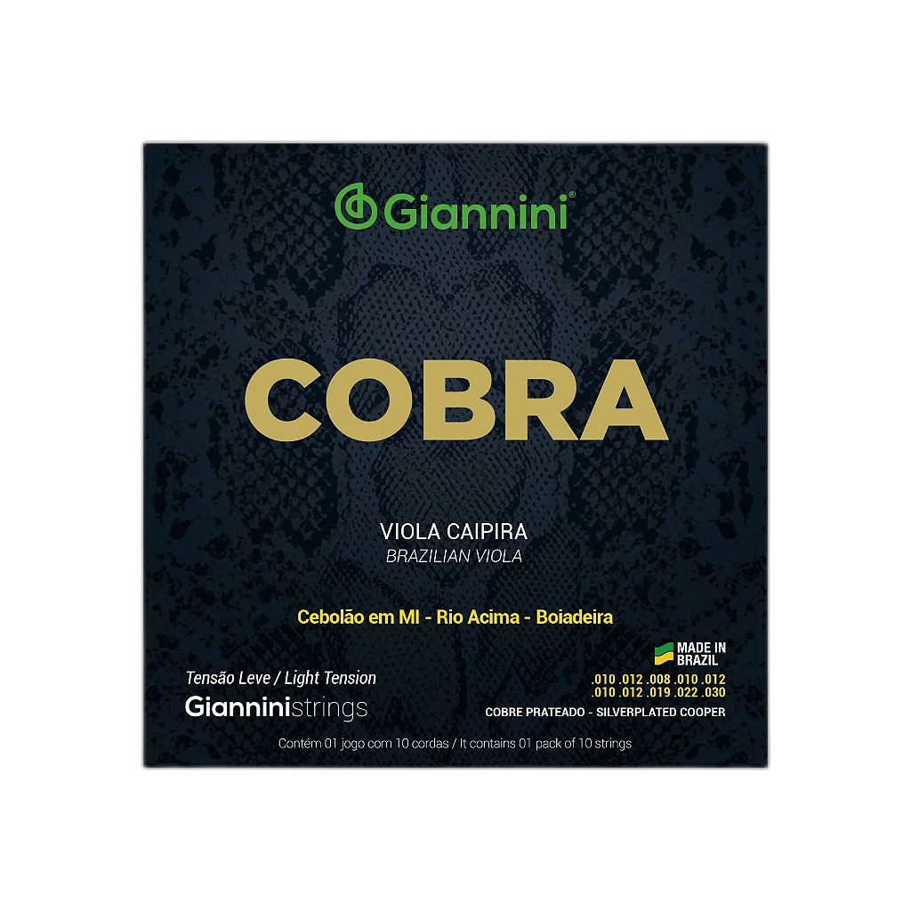 Encordoamento Viola Giannini Cobra Cobre Prateado GESVL Leve