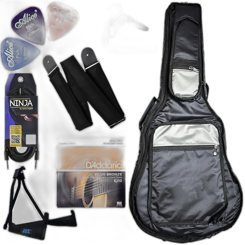 Kit Acessórios Premium Para Violão VX10
