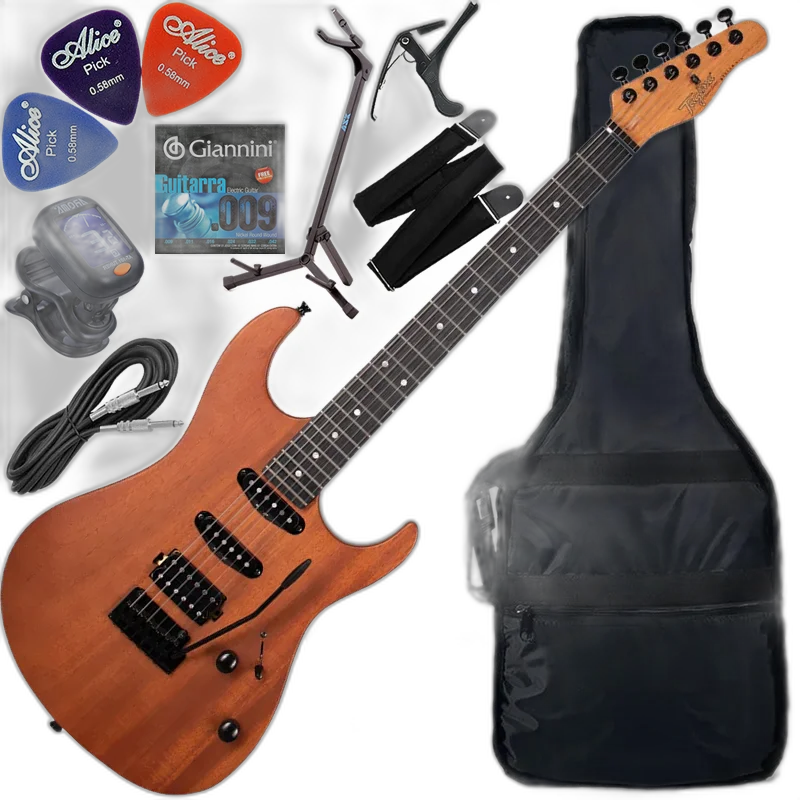 Kit Guitarra Elétrica Strato Tagima Stella NTS DF Mahogany Gx03