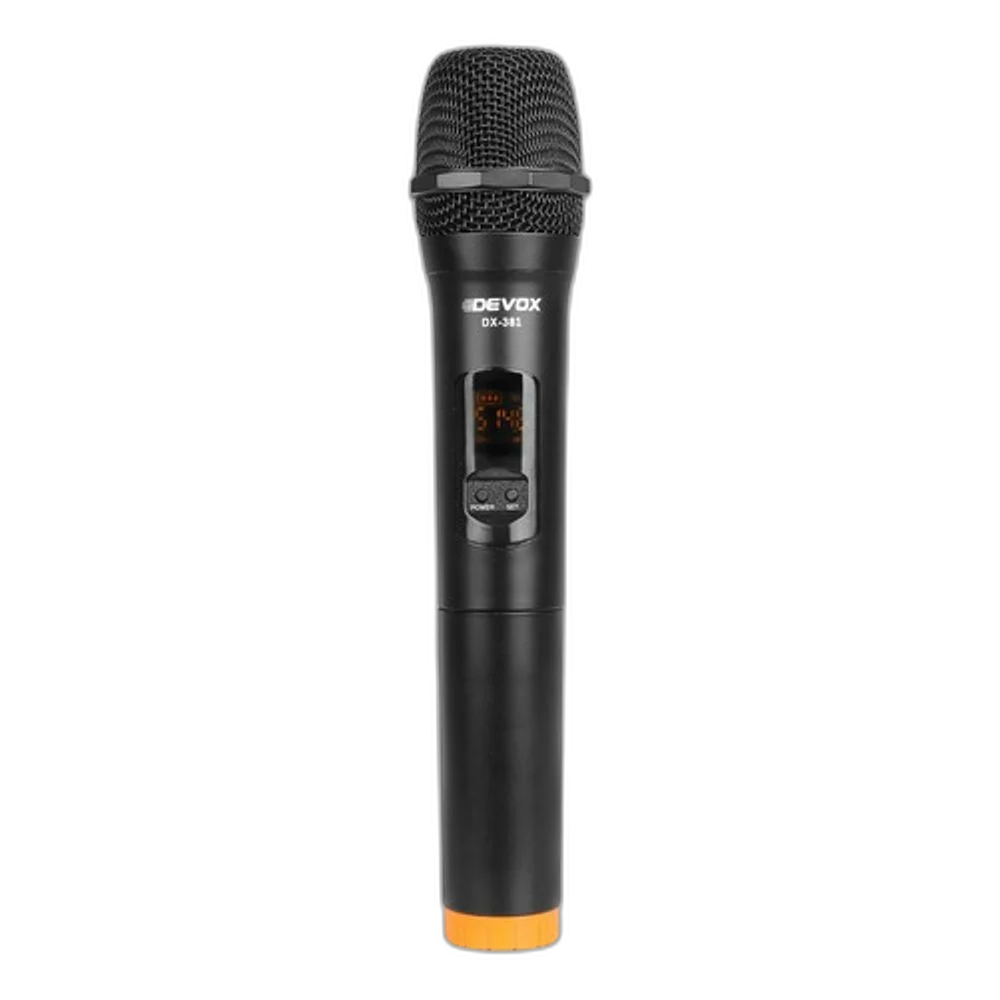 Microfone Sem Fio De Mao Uhf Com Mini Receptor Dx-381 Devox
