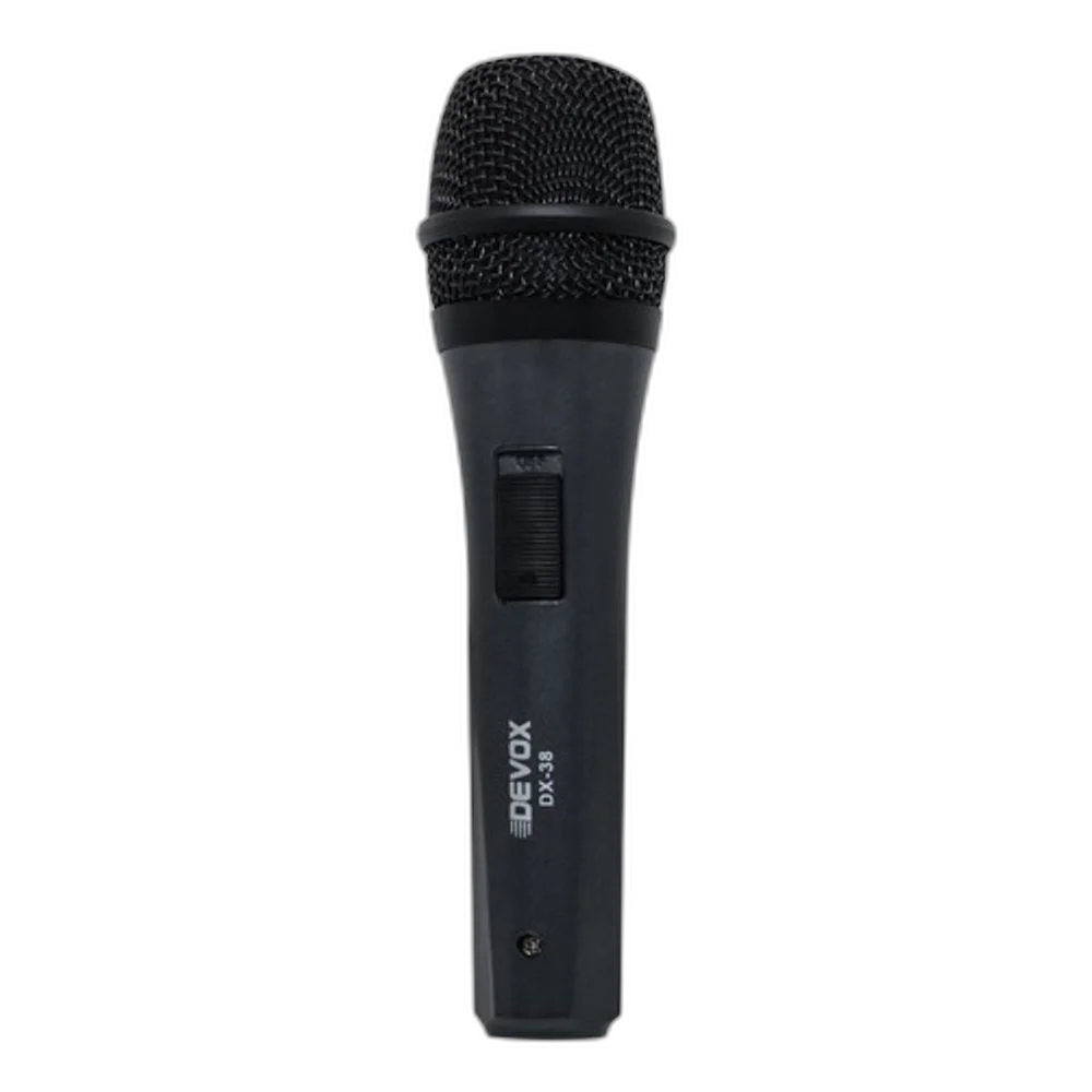 Microfone Com Fio Profissional Dinâmico Devox DX-38 Com Cabo