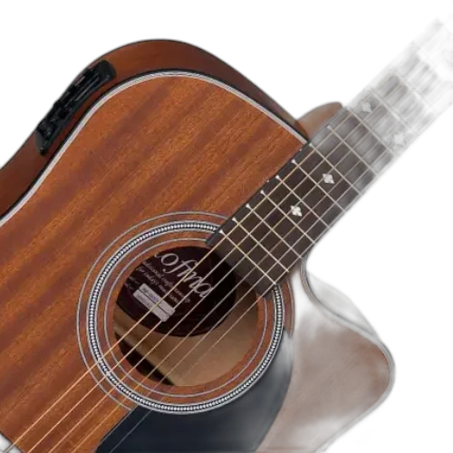 Violão Eletroacústico Hofma Hmf-250 Stnt Natural Fosco Aço