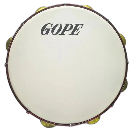 Pandeiro 12" Gope 647BC Profissional Pele Porosa Cereja