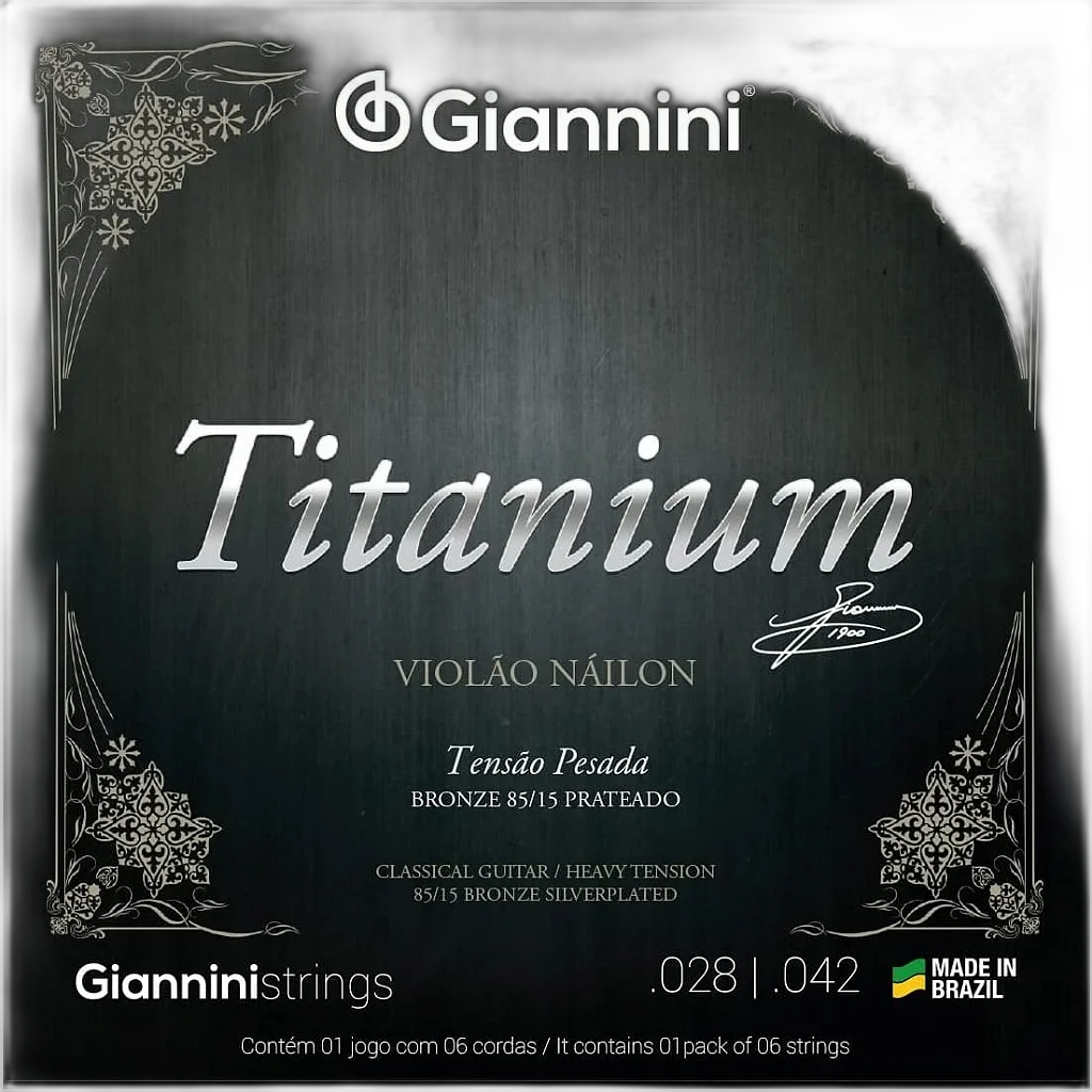 Encordoamento Giannini Violão Titanium Nylon Bronze GENWTA