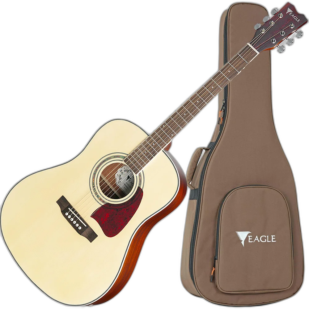 Violão Eletroacústico Eagle CH888 STNT Aço Natural Fosco