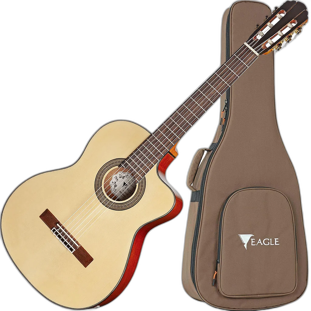 Violão Eletroacustico Clássico Cutaway Eagle Ch800 NT Natural
