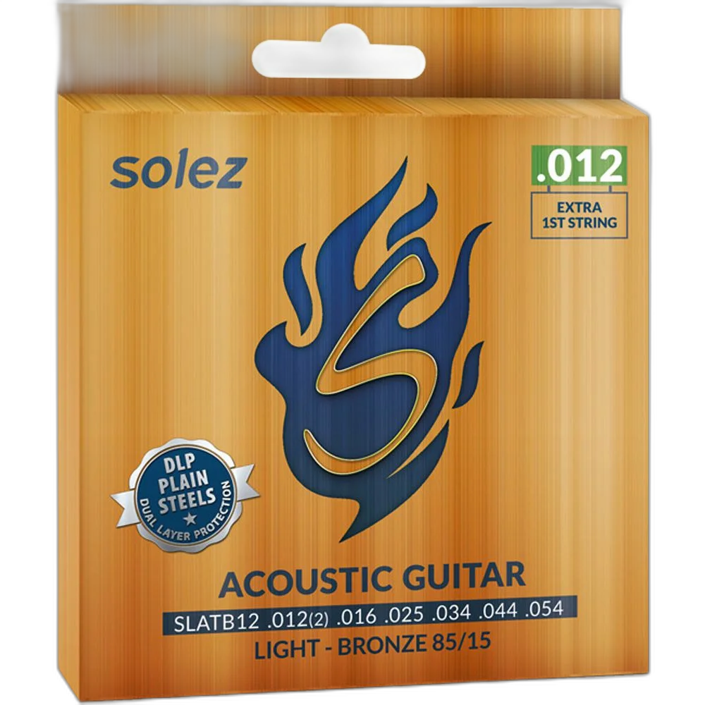 Encordoamento Solez Violão Aço 012 SLATB12 Bronze