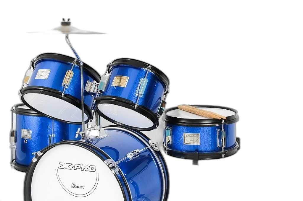 Bateria Acústica Infantil X-Pro Jr Plus Azul Jbj1046 Completa