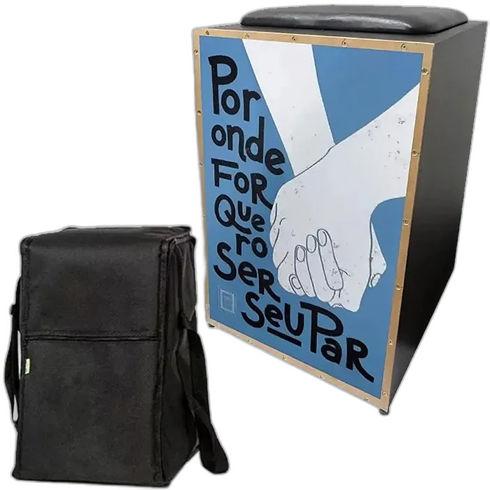Cajon Jaguar Eletroacustico COR009EQ Por Onde For... + Capa
