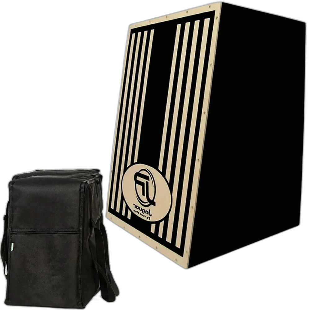 Cajon Acústico Jaguar Cj1000 K2 ACLI Listrado + Capa