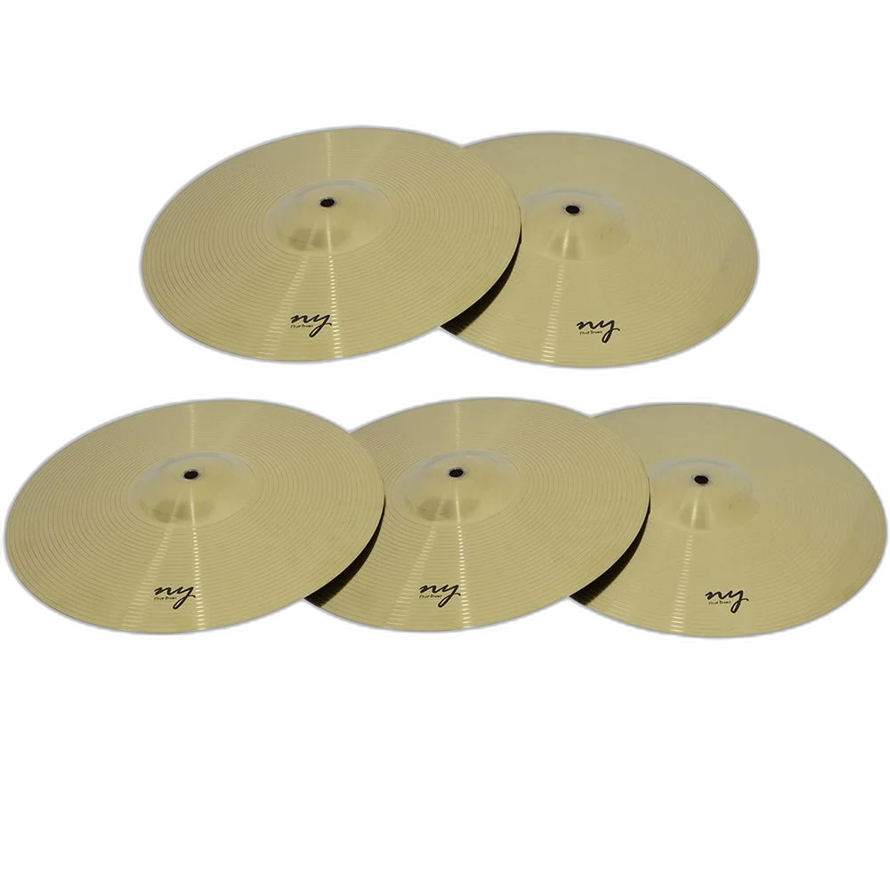 Kit 5 Pratos De Ataque Para Bateria 16" Liga De Aço New York