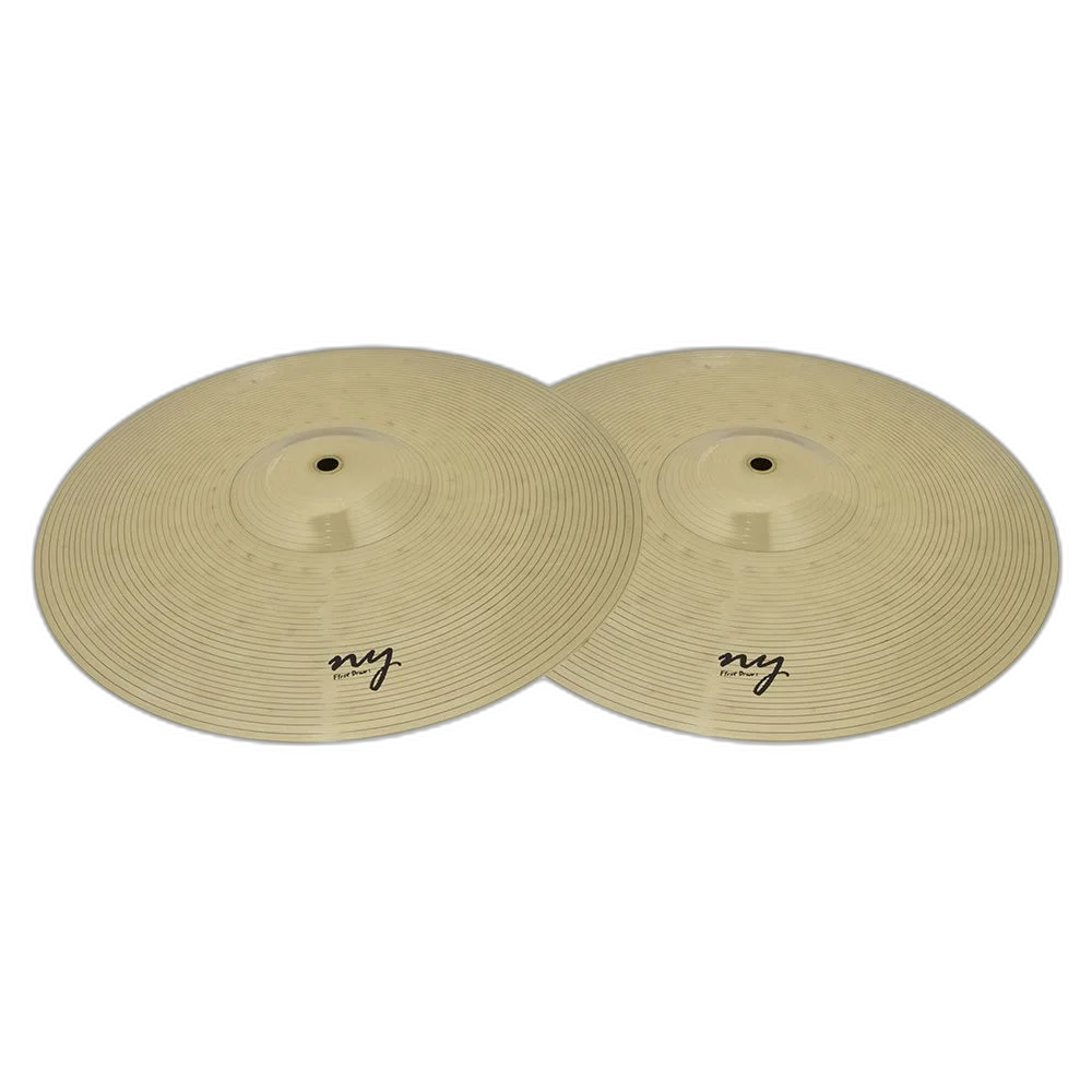 Par De Pratos Chimbal Bateria 14" Liga Latão + Baqueta 5a Hickory New York