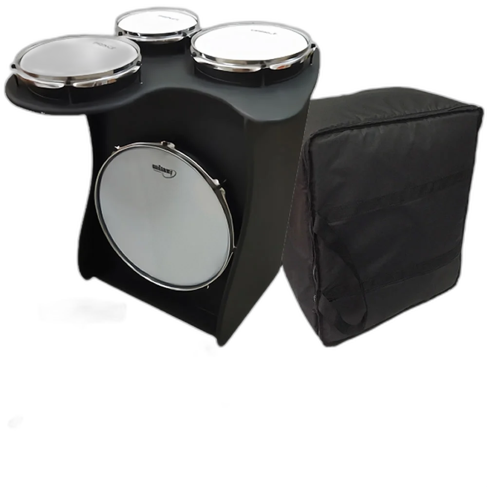 Kit Tajon Cajon Bateria Jaguar Extreme Drum Box 16' Polegadas Preto TJX02