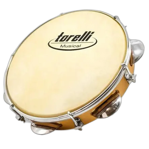 Pandeiro Torelli Tp8 8'' Polegadas Corpo em Abs Com Pele Animal