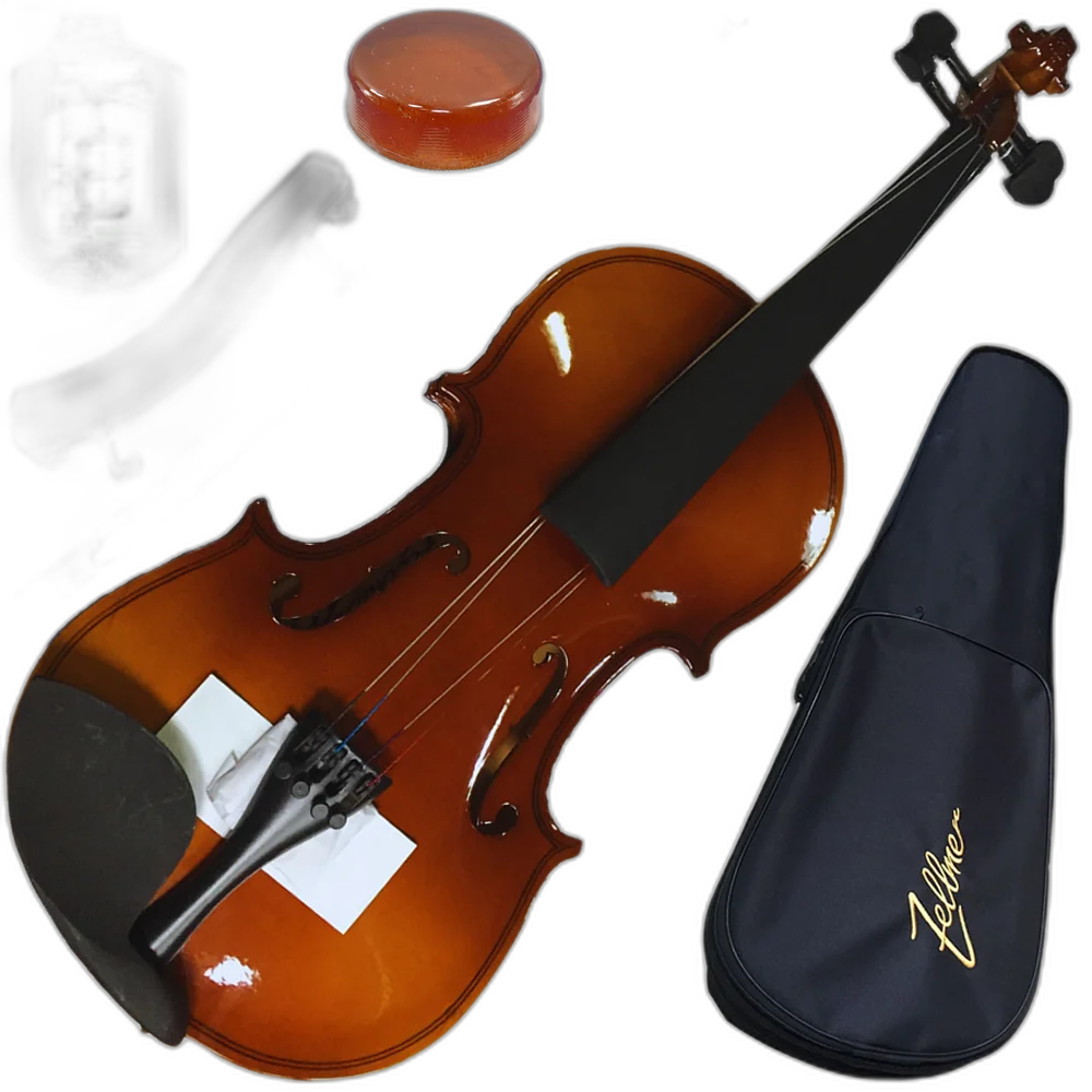 Kit Violino Zellmer Natural Tamanho 4/4 Antique ZLM44AV C/ Estojo