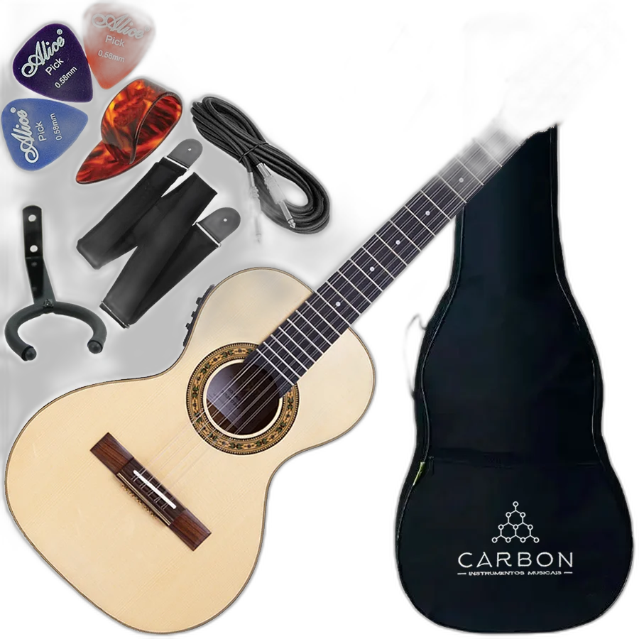 Kit Viola Elétrica Rozini Cinturada RV217 AT.N.MP Cap Fishman Vlx02