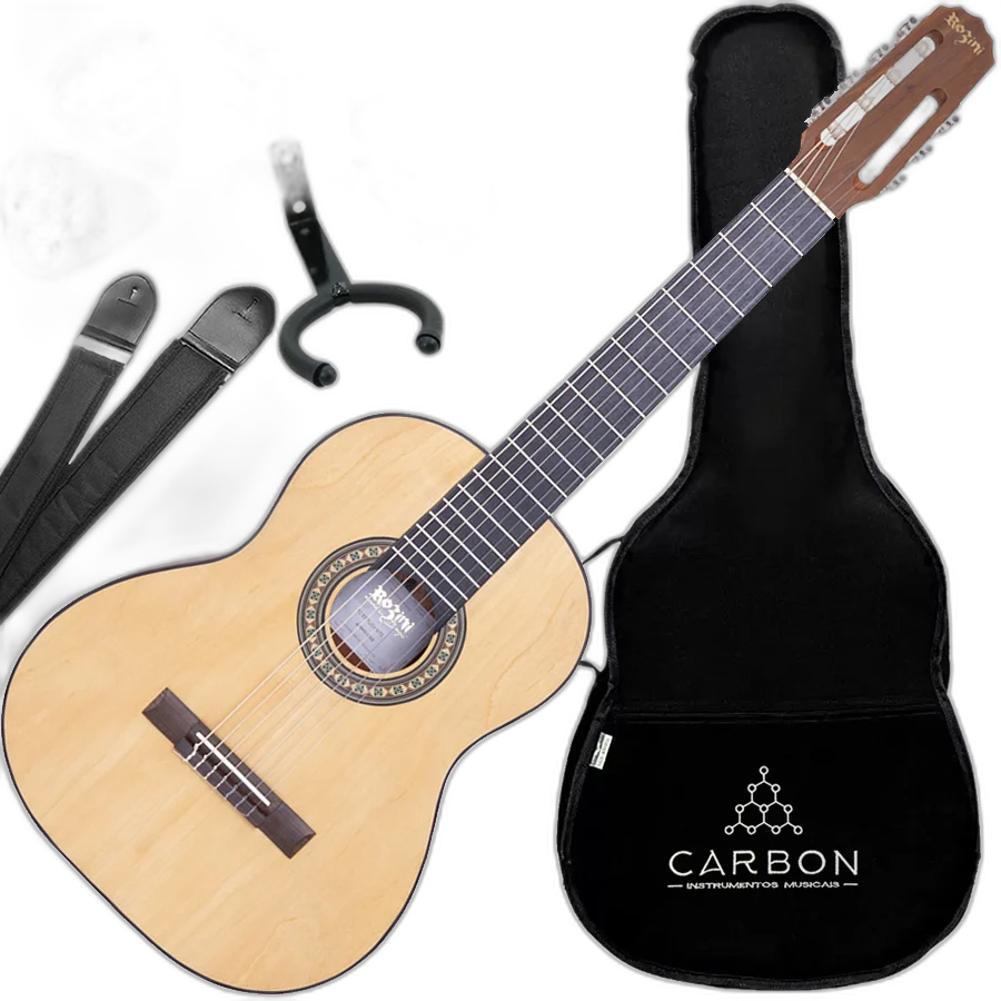 Kit Violão Acústico 7 Cordas Rozini RX207 Fosco RX207 AC.FI Vx04