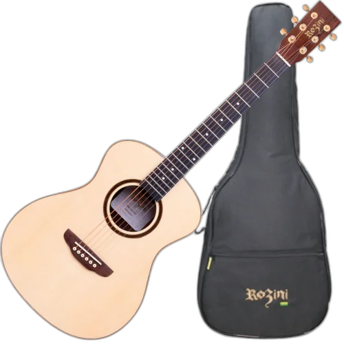 Violão Acústico Rozini Premium Mini Travel RX120.AC.N.LP