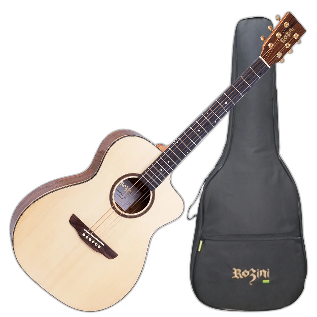 Violão Acústico Rozini Premium RX620.AC.N.CT.LP C/Bag