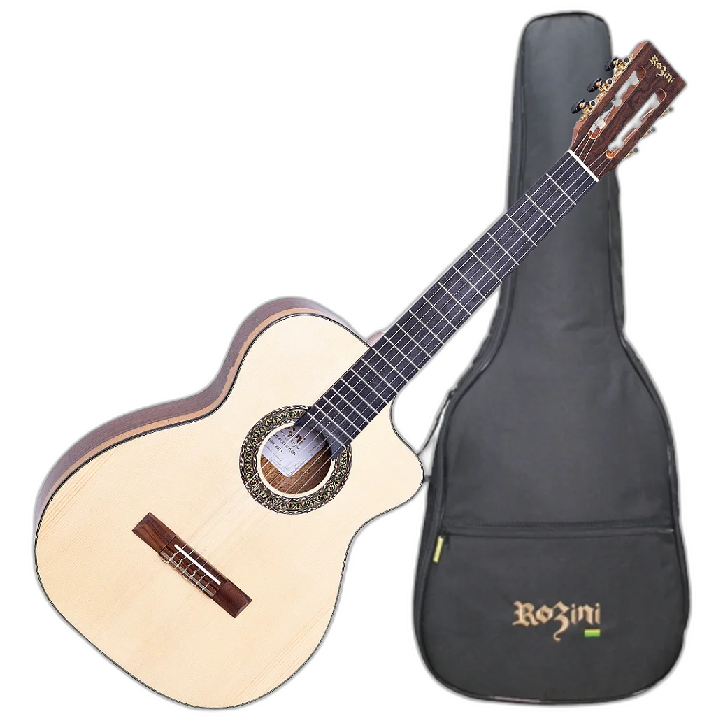 Violão Acústico Rozini Premium RX621.AC.N.CT.LP C/Bag
