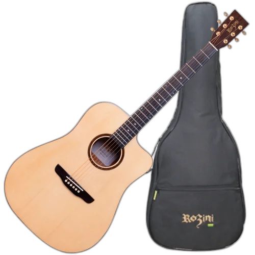 Violão Acústico Rozini Premium Folk RX320.AC.N.CT.LP
