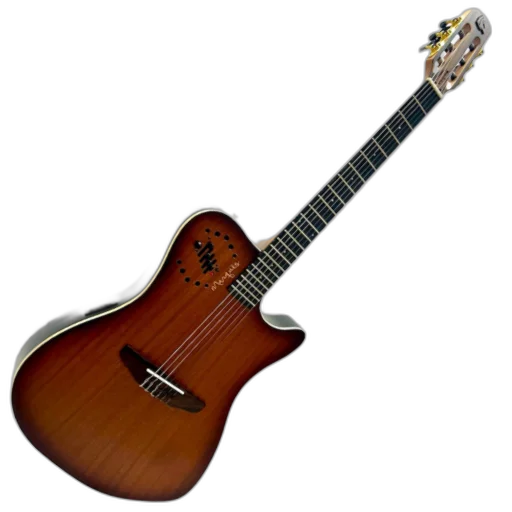 Kit Violão Eletroacústico Marquês VN-12 Flat Nylon Castanho VX02