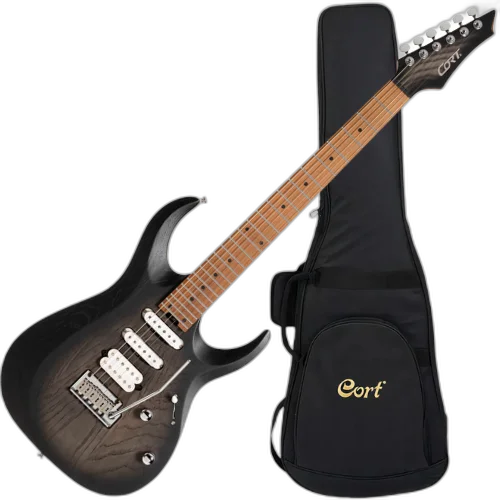 Guitarra Elétrica Cort X700 OPBB Triality com Captadores Fishman e Bag